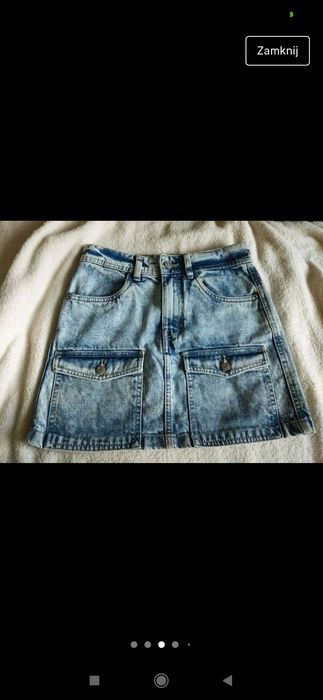 XXS Spódniczka dżinsowa jeansowa nowa bez metki xxs