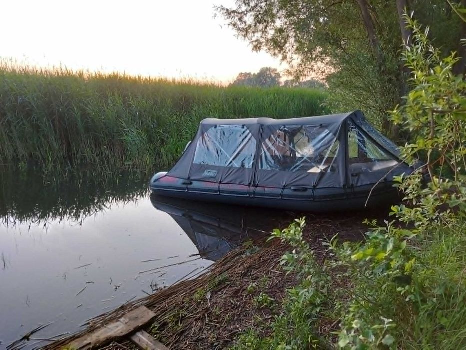 Ponton NawiPoland 450 cm, namiot, przyczepa Miro-Car Sidka S1