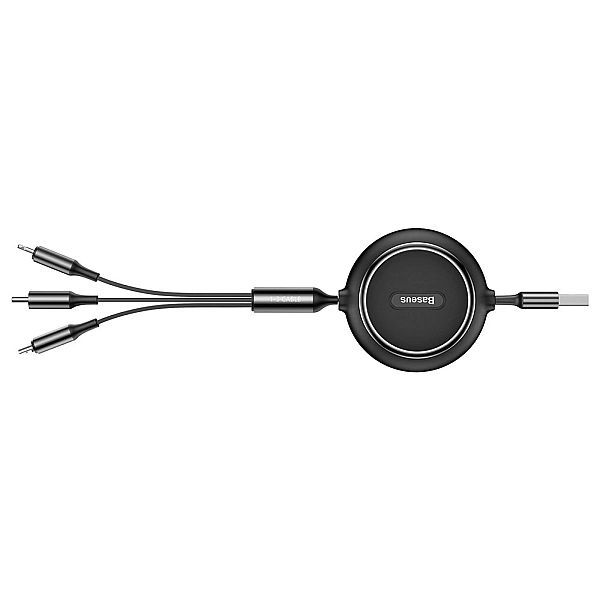 Baseus Golden Loop rozwijany kabel 3w1 USB - micro USB / Lightning / U
