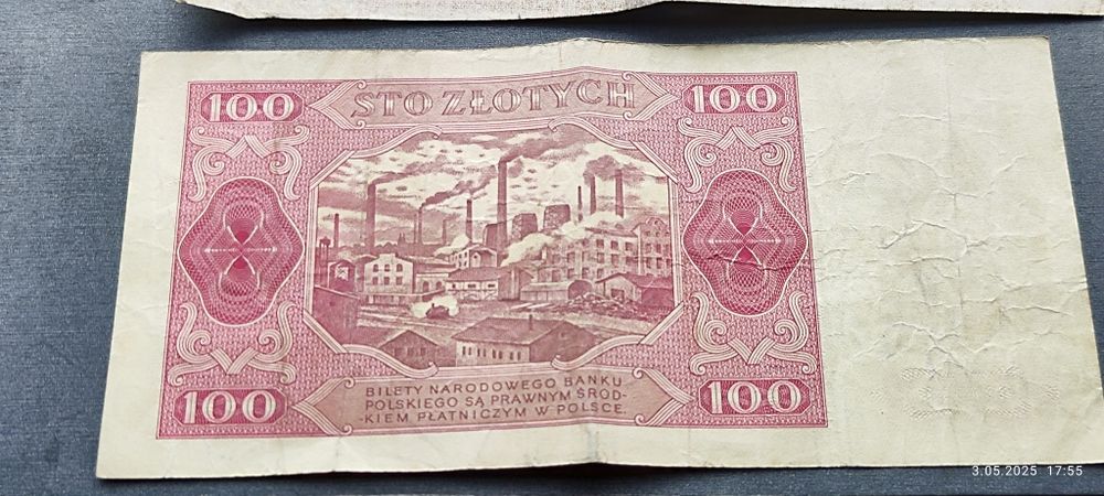 500 zł 1940 oraz 100 zł 1948