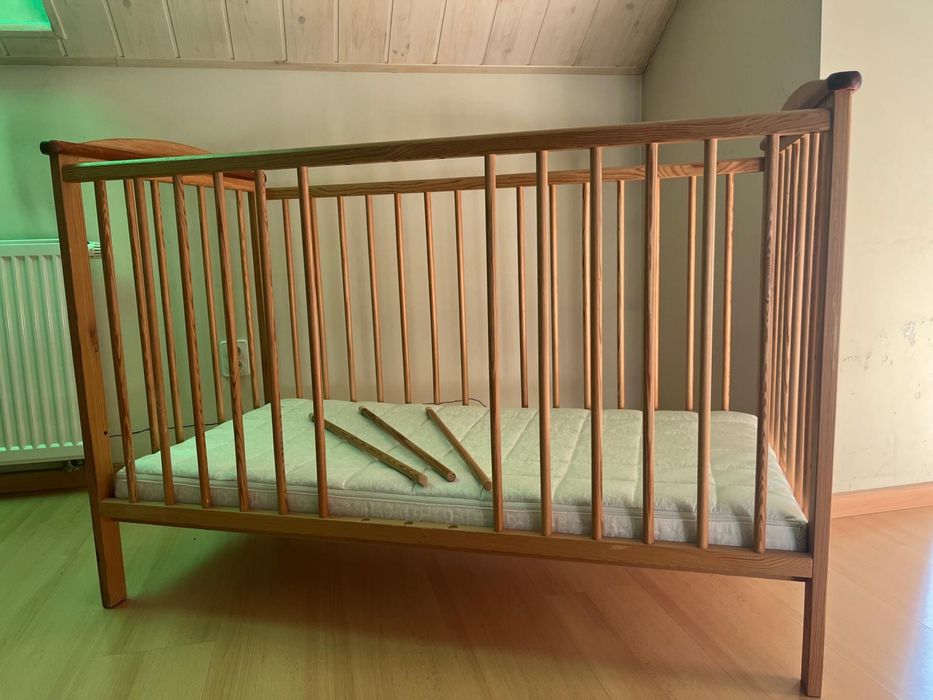 Lozeczko dzieciece 60x120 drewniane