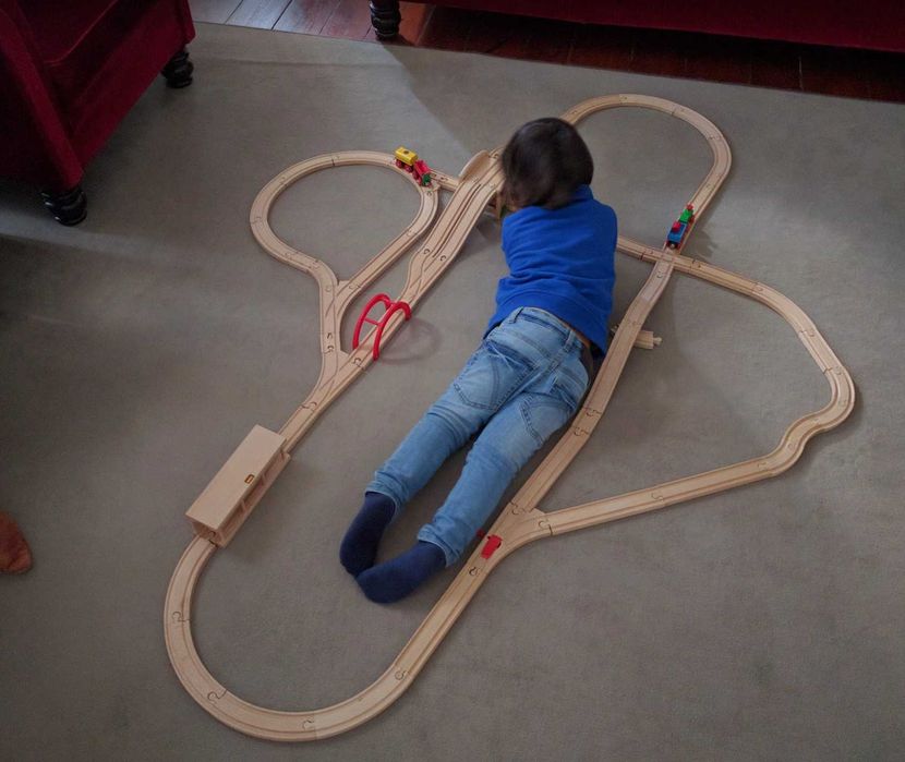 Comboio de madeira pista Brio - Conjunto Grande