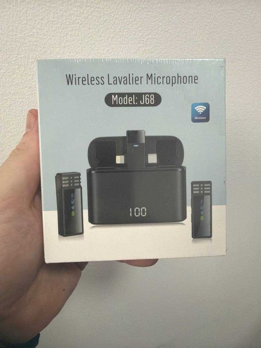 Бездротовий петличний мікрофон J68 (2 мікрофони + кейс)