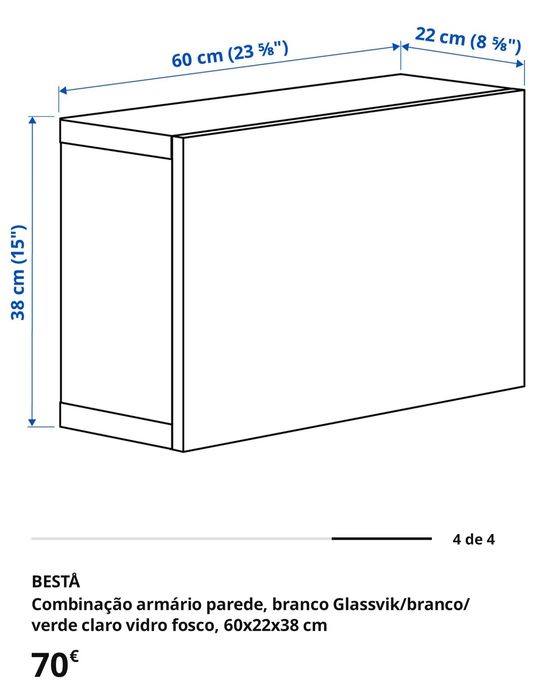 2 móveis Bestå do IKEA novos