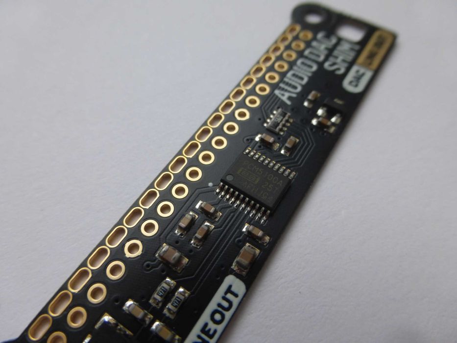 Pimoroni PIM542 Audio DAC SHIM - moduł DAC PCM5100A do Raspberry Pi - I2S wyjście liniowe audio