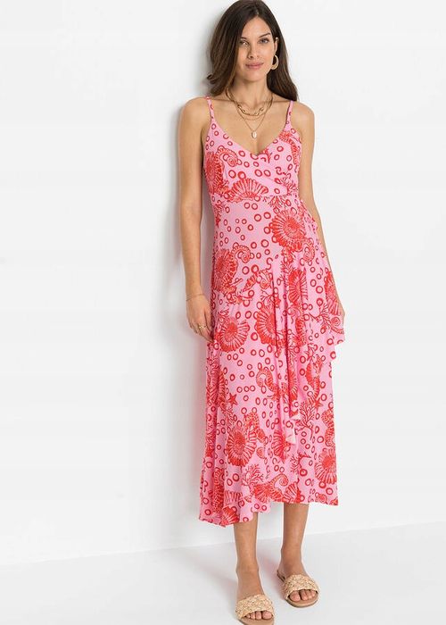 B.P.C wzorzysta sukienka maxi letnia 44/46.