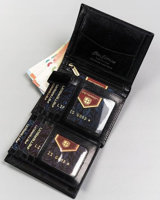 duży portfel męski bez zapięcia - peterson