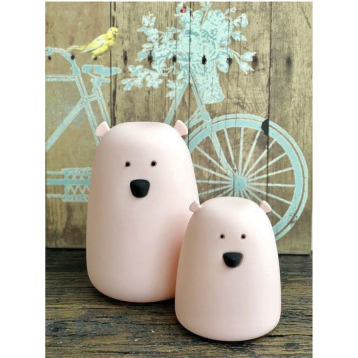 Miś Mały lampka silikonowa różowa - Rabbit & Friends
