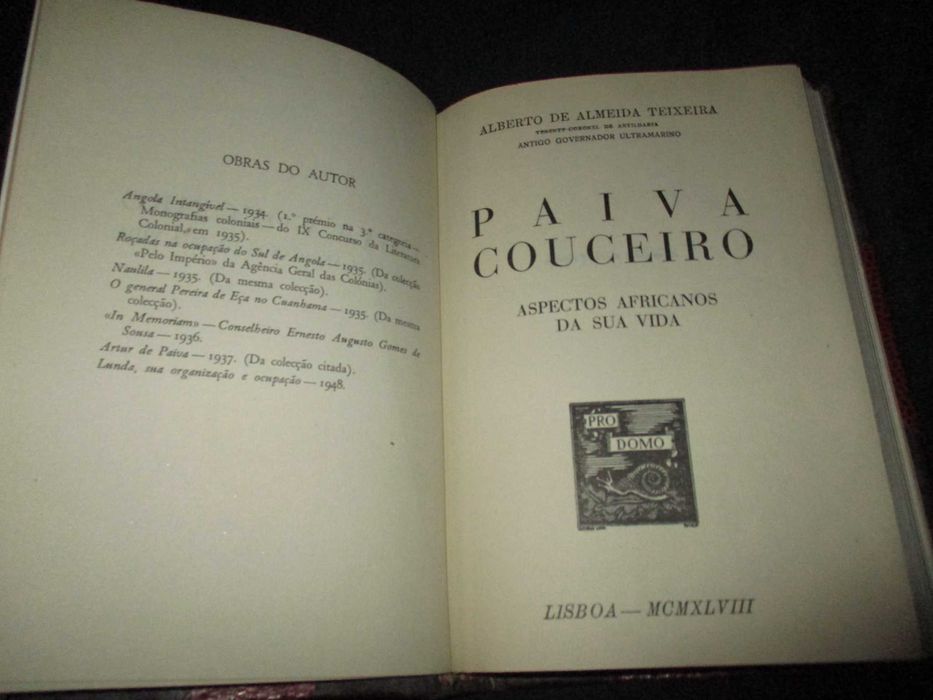 Livro Paiva Couceiro Aspectos Africanos da sua vida