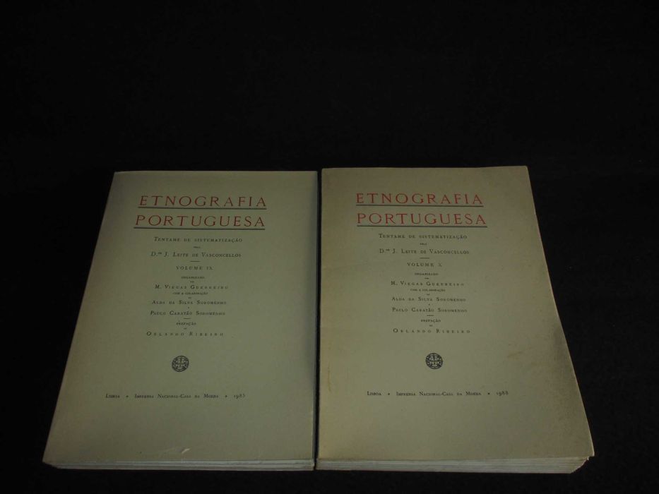Livros Etnografia Portuguesa J. de Leite Vasconcelos 9 volumes
