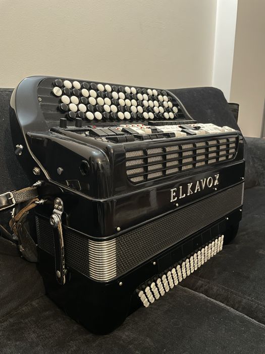 Acordeão Elkavox 83 com Mala e pedais