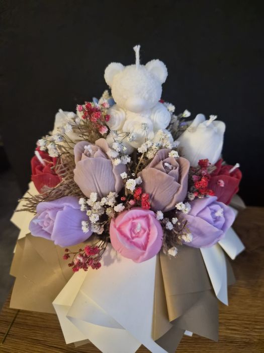 Swiece sojowe, box, bukiet