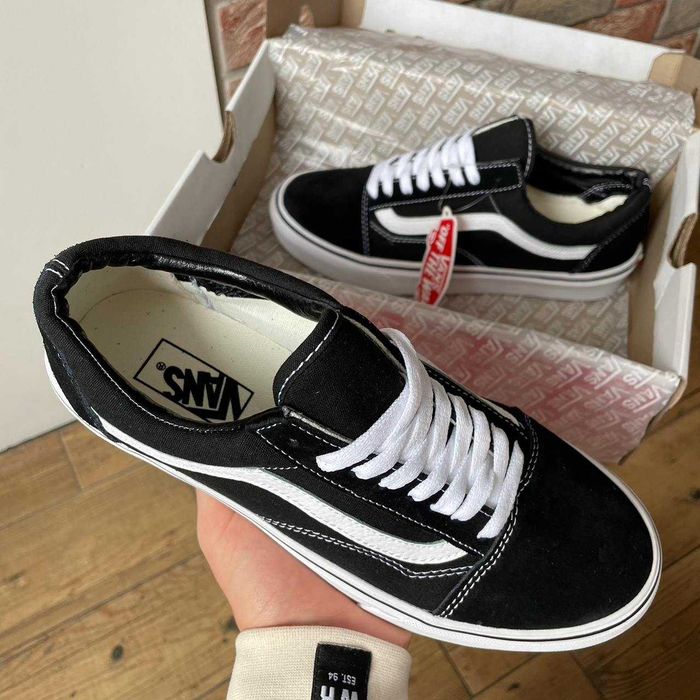 Кеди Vans Old Skool Black White чорні розміри 37 38 41 розпродаж