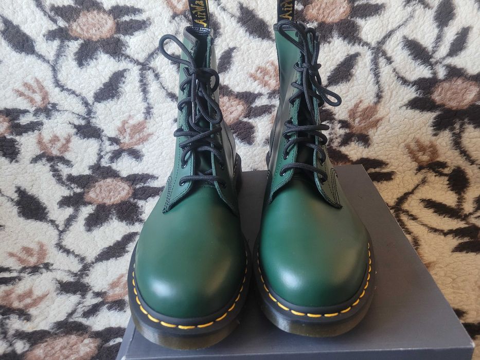Super skórzane buty Dr. Martens 1460 Green Nappa 11822 wkł.31,3 cm now