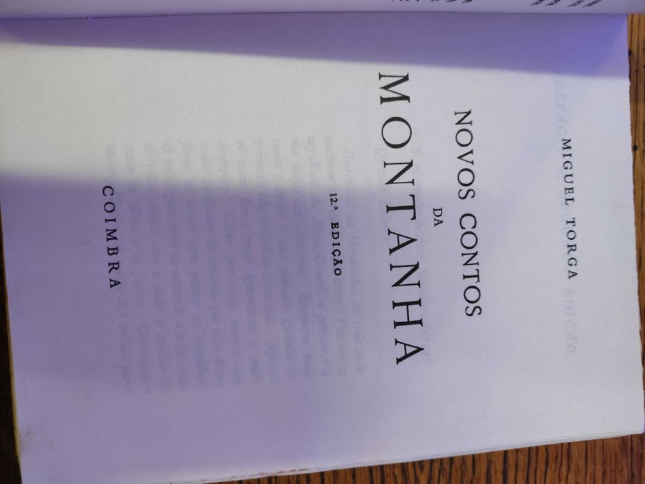 2 Livros Contos da Montanha e Novos Contos da Montanha de Miguel Torga
