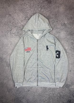 Худи polo ralph lauren серая