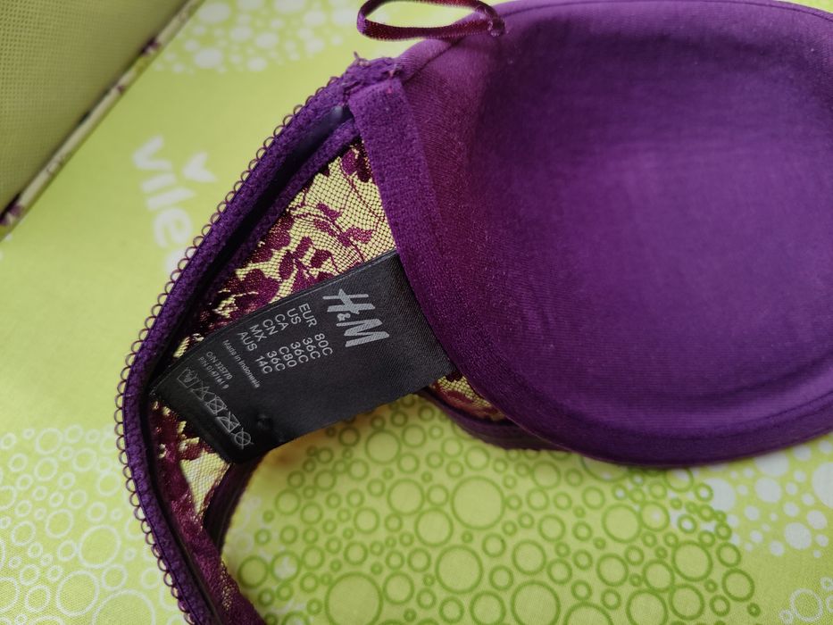 Bardotka fioletowa 80C H&M