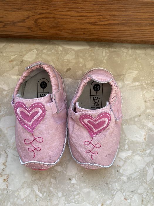 Buciki niechodki skórzane rozm.18