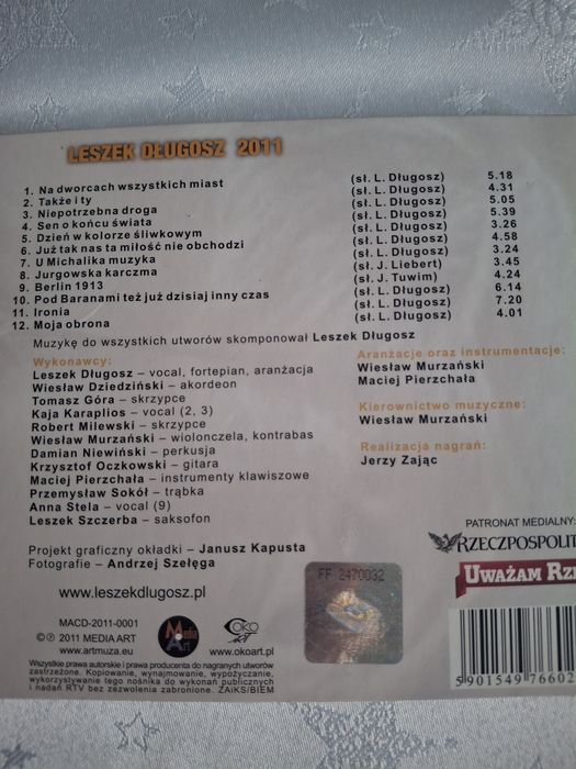 Leszek Długosz 2011 płyta CD