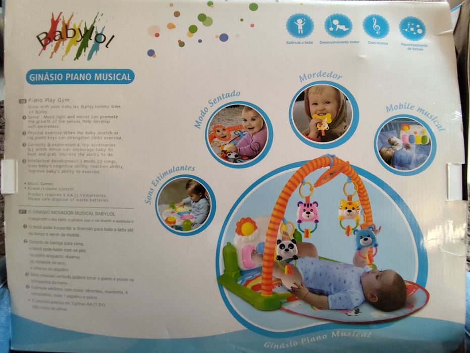 Tapete Ginásio Musical Bebé c/ Piano + Brinquedos – Como Novo + Oferta