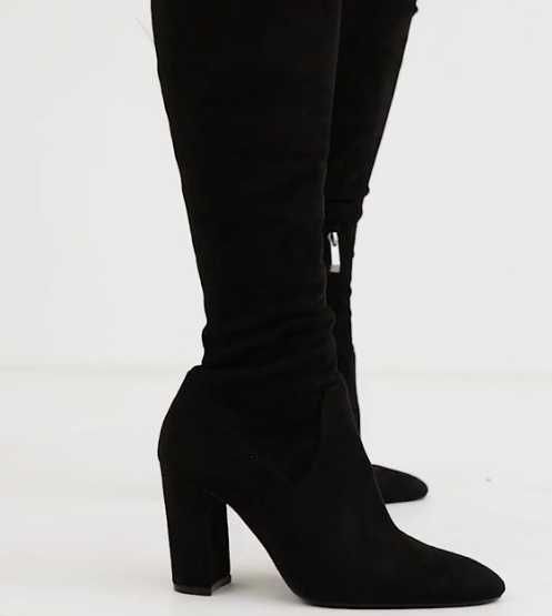 Botas pretas over the knee ASOS