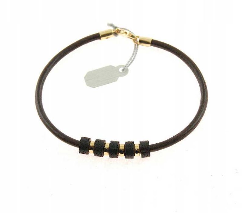 Elegancka złota bransoletka SKÓRA ZŁOTO pr.585 19,5 cm CUDO