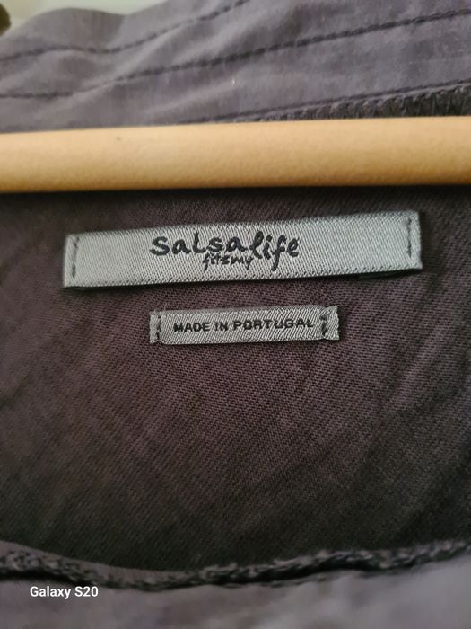 Blusa meia manga tom castanho salsa