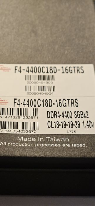 G Skill Trident Z Royal 2x8GB 4400 MHz CL 18