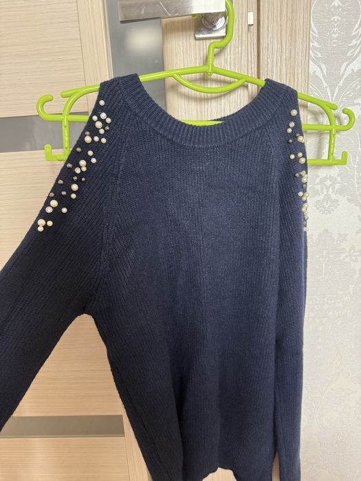 Свитер теплый синий