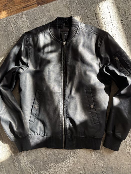 Kurtka przejsciowa męska s ecoskóra.Stan bardzo dobry