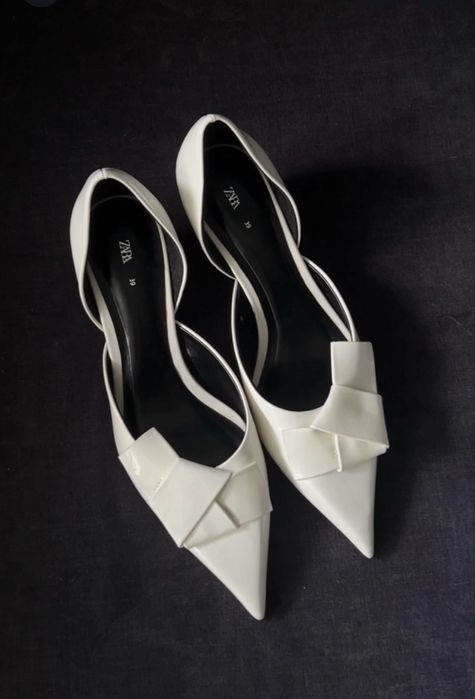 Туфлі Zara весільні білі Prada 38 39
