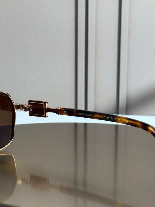 Сонцезахисні окуляри Dolce & Gabbana DG2316 золоті прямокутні чоловічі оригінал