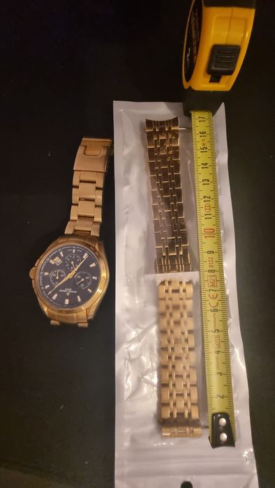 Relógio Jacques Lemans G-191 Sport Ouro 10k Cronógrafo Analógico Vidro