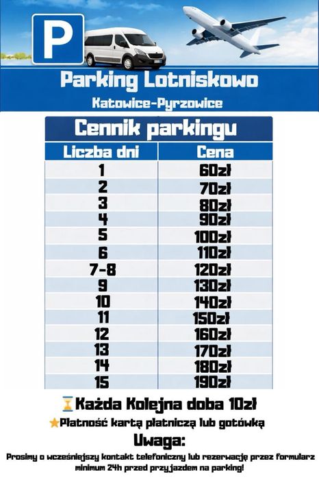 Parking przy lotnisku Katowice Pyrzowice – Parking Lotniskowo