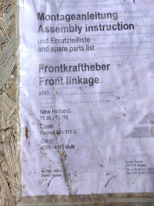 Przedni TUZ NH T4 T5  CASE Farmall U  Steyr Multi