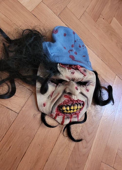 Nowa maska zombie gumowana Halloween