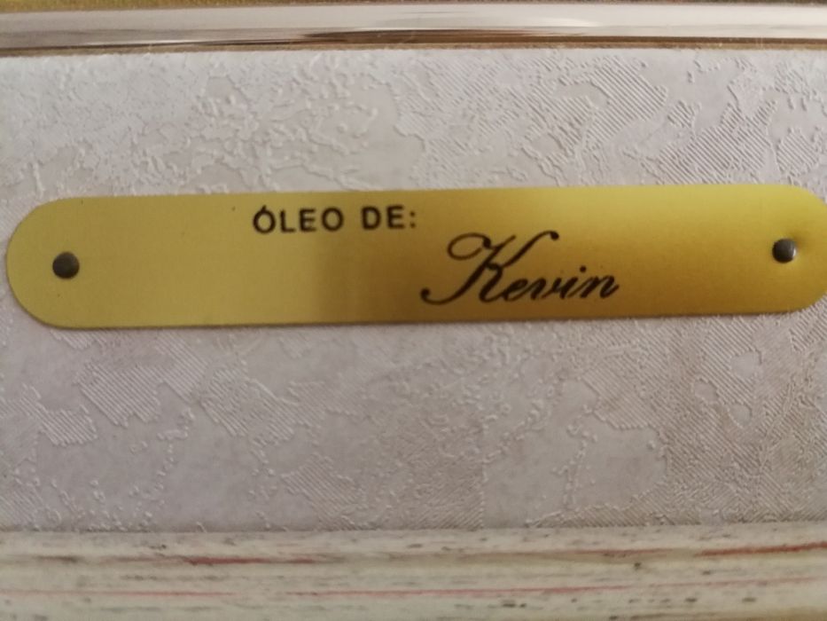 PELA URGÊNCIA: Pintura a óleo do artista italiano KEVIN, autenticada