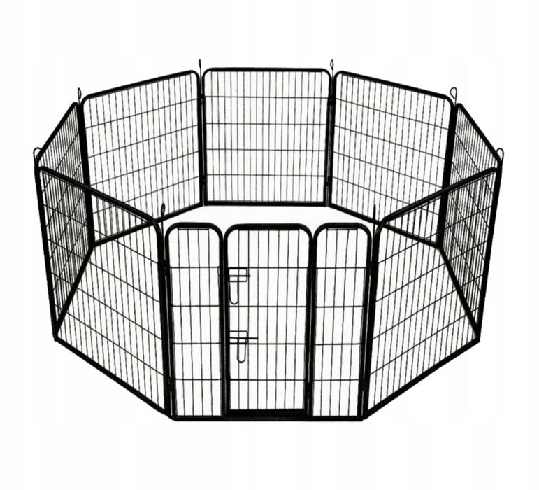 Kojec płotek dla psa zagroda metalowa wybieg dla zwierząt 80×100