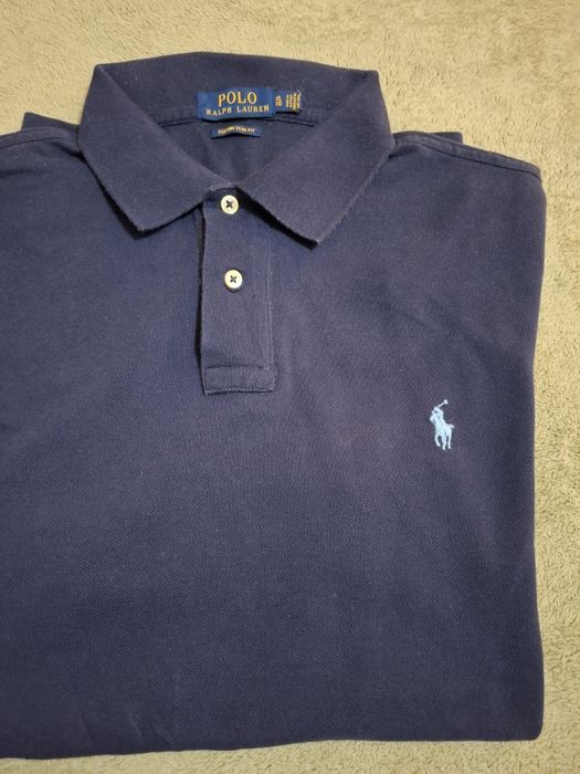 Polo original Ralph Lauren, em tom azul escuro, tam. XL