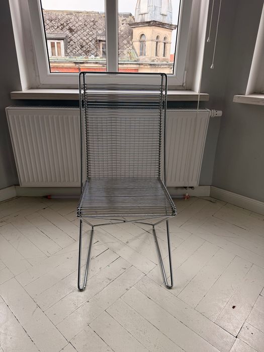 Krzesło designerskie z chromowanej stali – loft / modernistyczne
