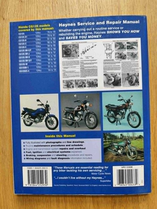 Instrukcja napraw Honda CG 125