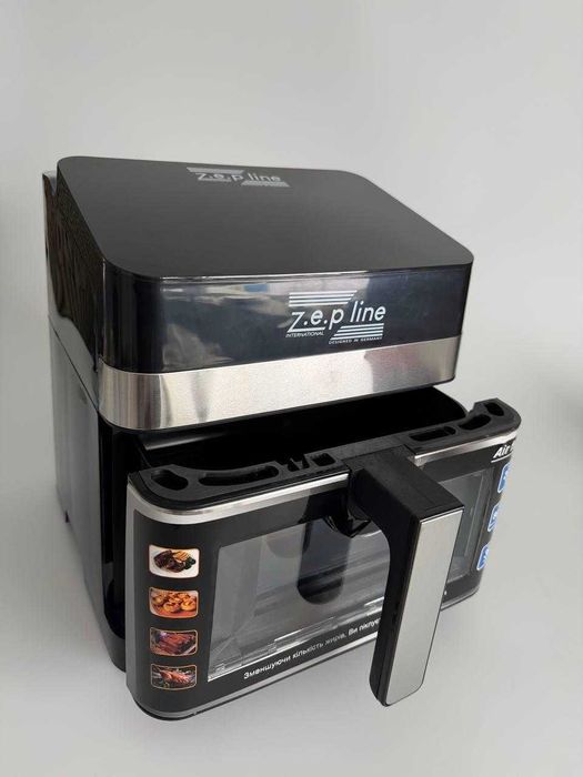 НОВИНКА! 13 ЛИТРОВ! Аэрогриль zp-00343 ДВА ТЭНА! аерогриль фритюрница