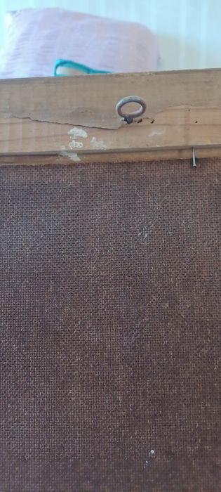 Quadro antigo com gravura a