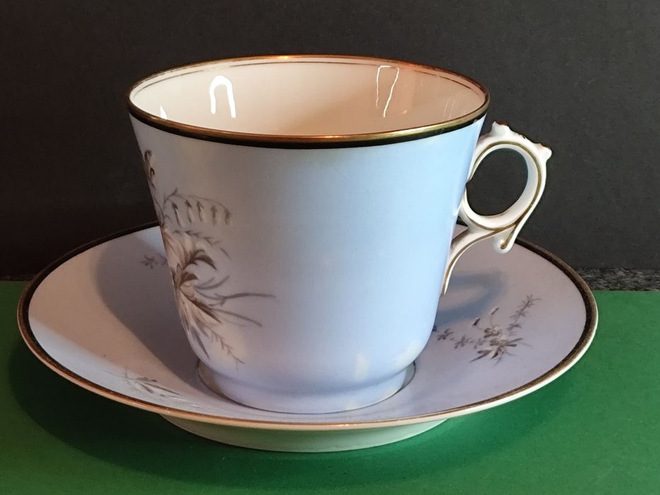 Porcelana Śląska TIEFENFURT Parowa Duo kawa  ok 1900 tok Unikat