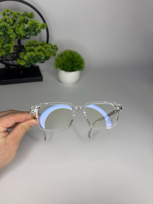 Окуляри chrome hearts  white & gold.