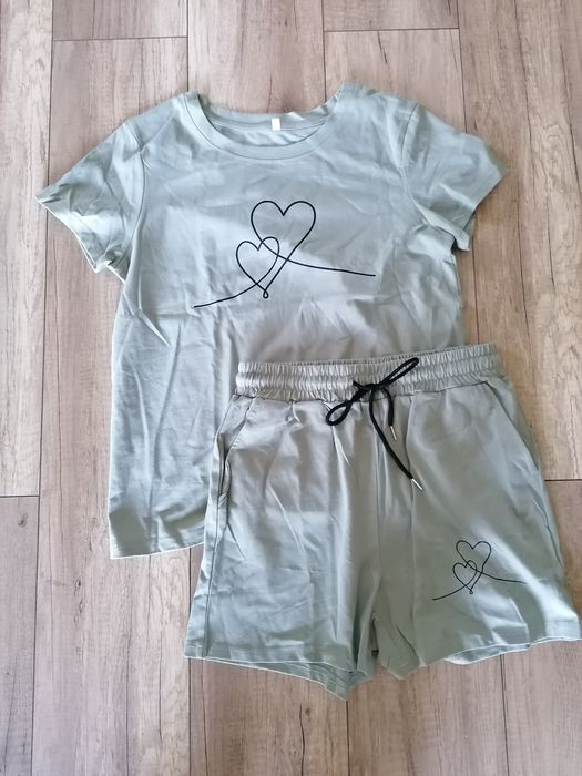 Komplet damski tshirt plus szorty nowy