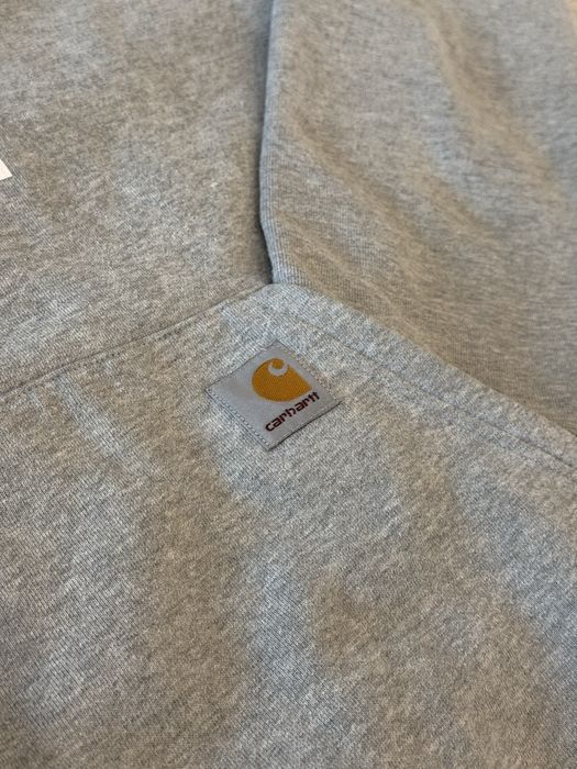 Кофта Carhartt WIP бавовняна сіра з капишоном