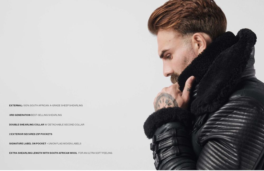 BODA SKINS - warrior casaco de pele lã de carneiro ( homem)