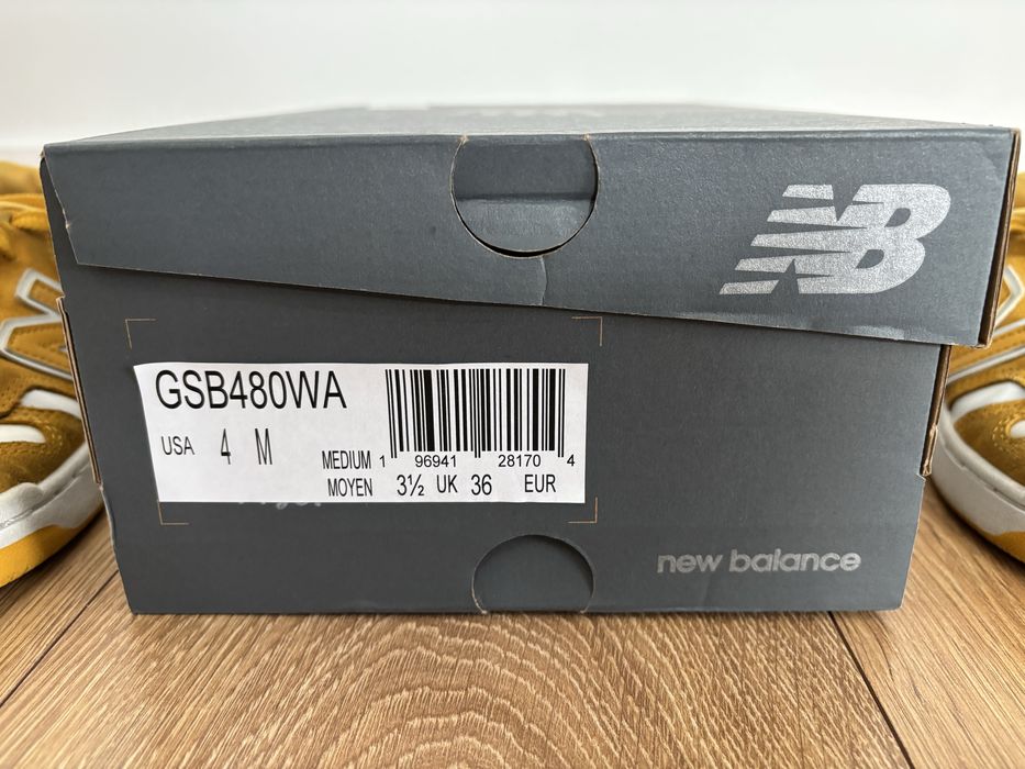 Sneakersy młodzieżowe New Balance żółte 36