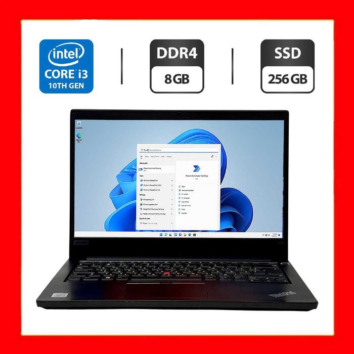 Ультрабук Б-клас Lenovo ThinkPad E14 G1 / 14" (1920x1080) IPS / Core i3-10110U (2 (4) ядра по 2.1 - 4.2 GHz) / 8 GB DDR4 / 256 GB SSD / UHD Graphics